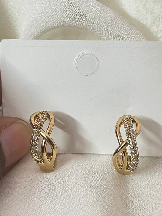 Rose Gold Infinity Hoop Earrings