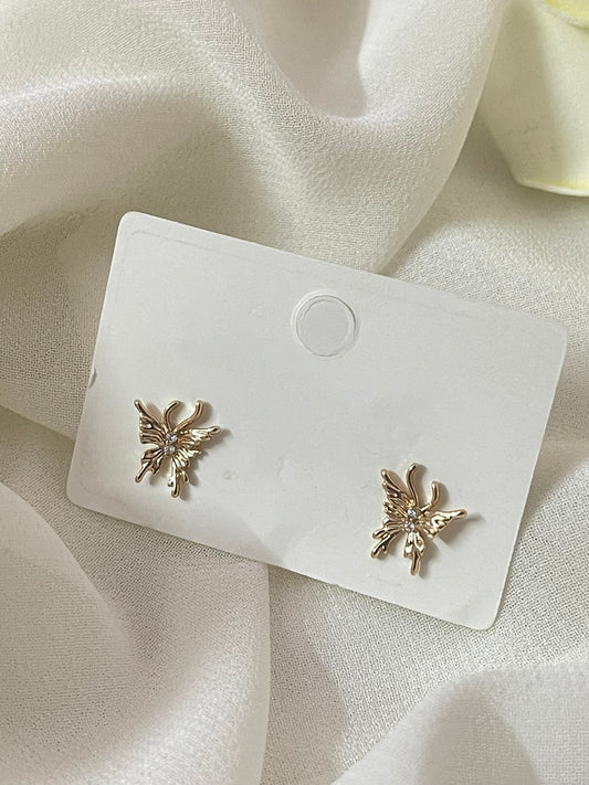 Rose Gold Butterfly Ear Studs